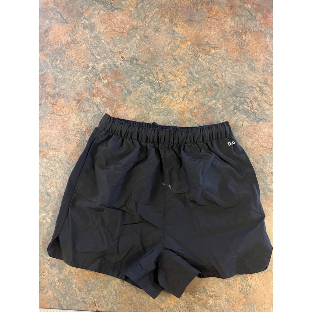 DSG Womens X Small Notched Woven Short Pure‎ Black 100% Nylon